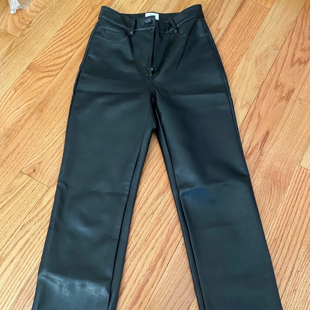 Aritzia Wilfred Melina Cropped Pant Vegan Leather